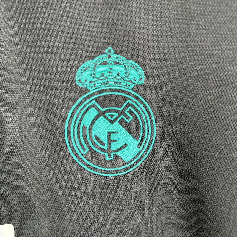Camisa Retrô Real Madrid  2017/2018 II Away - Preta - Adidas