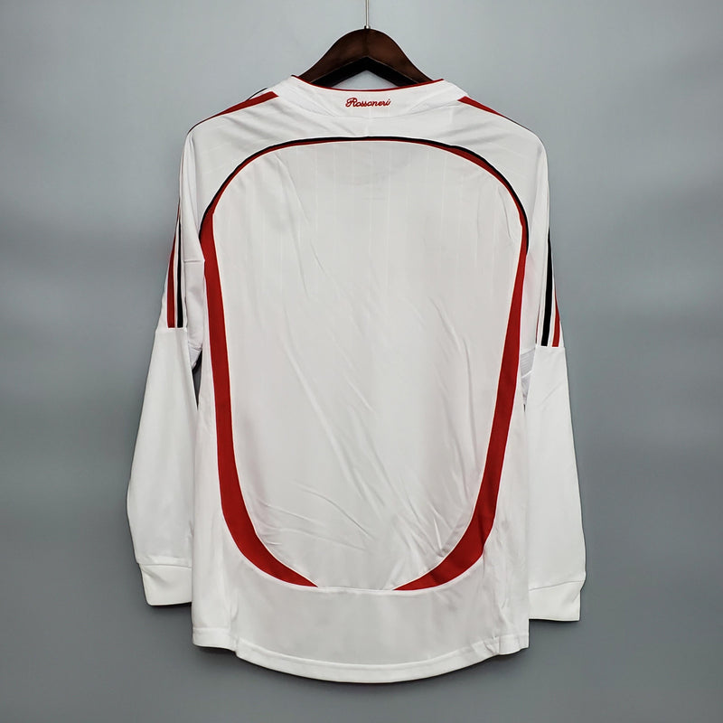 Camisa Retrô Milan 2006/2007 Branca Champions Final - Manga Longa Adidas