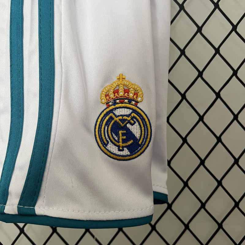 Conjunto Infantil Retrô - Real Madrid 2017/18 I Home
