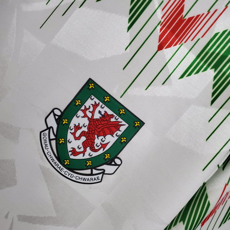 Camisa Retrô País de Gales 1990/1992 II Away - Branca - Umbro