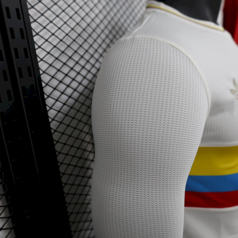 Camisa Colômbia Aniversário 100 Anos Branca - Manga Longa Jogador Adidas