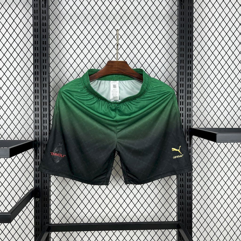 Short AC Milan 2025/2026 Off-White - Preto