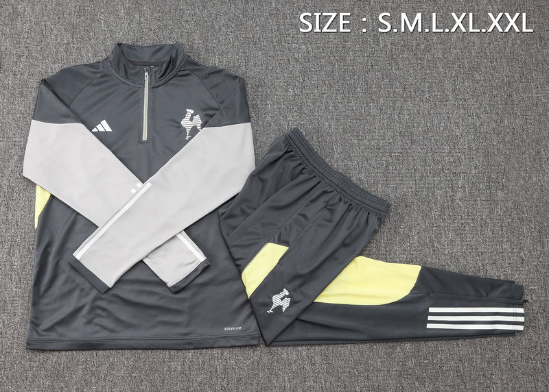 24/25 Conjunto Atlético Mineiro - Frio Zíper Curto - Cinza Escuro