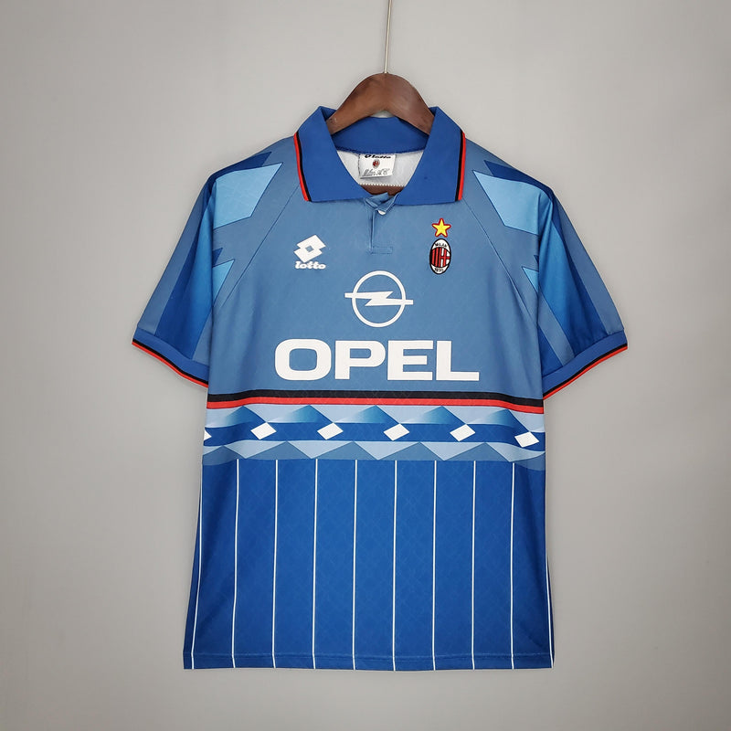 Camisa Retrô Milan 1995/1996 III Third - Azul - Lotto