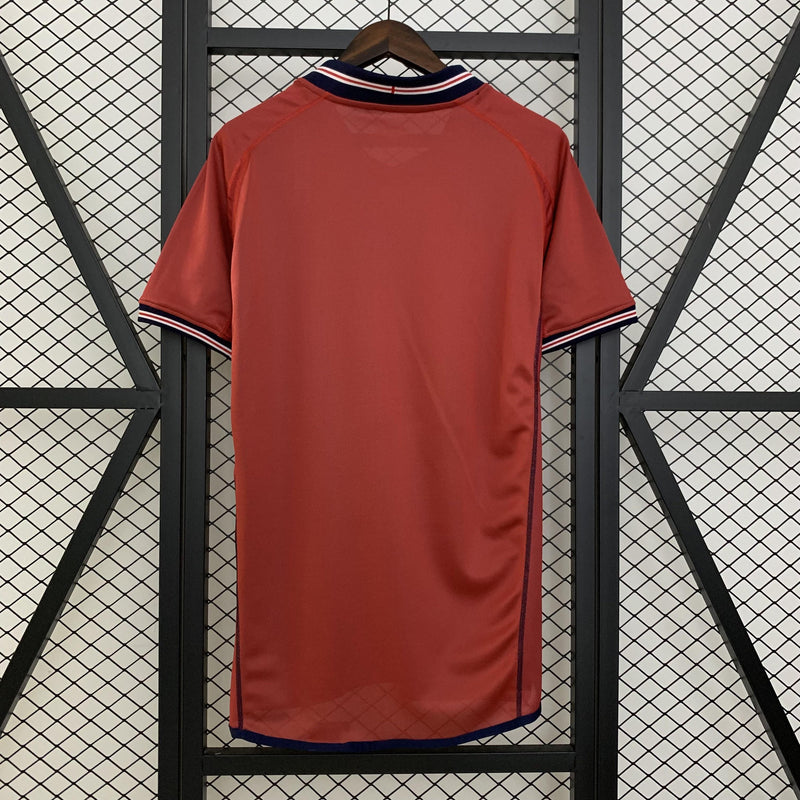 Camisa Retrô Inglaterra 2002 II Away - Vermelha
