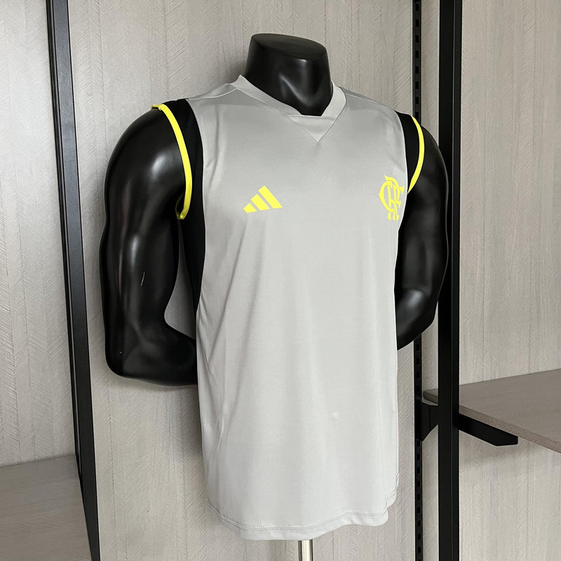 Camisa Flamengo 2024/25 Treino Regata - Cinza - Torcedor
