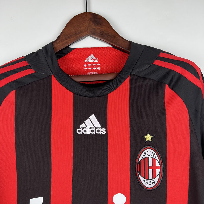 Camisa Retrô Milan 2008/2009 I Home - Manga Longa Adidas