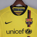 Camisa Retrô Barcelona 2008/2009 II Away Amarela - Manga Longa Nike