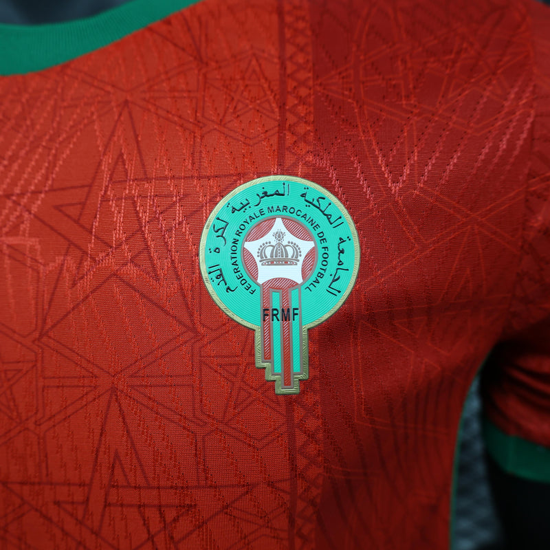 Camisa Marrocos 2025 I Home - Jogador - Vermelha Puma