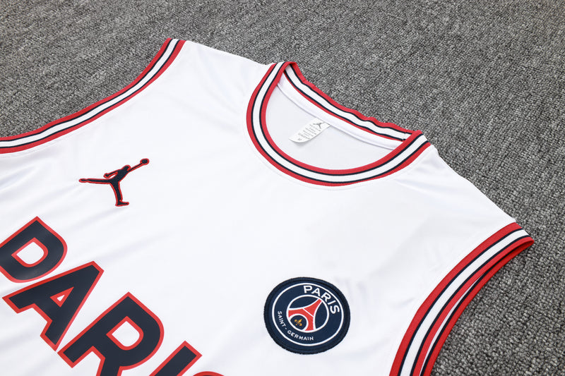 23/24 Conjunto Treino PSG - Regata Calor - Branco Jordan