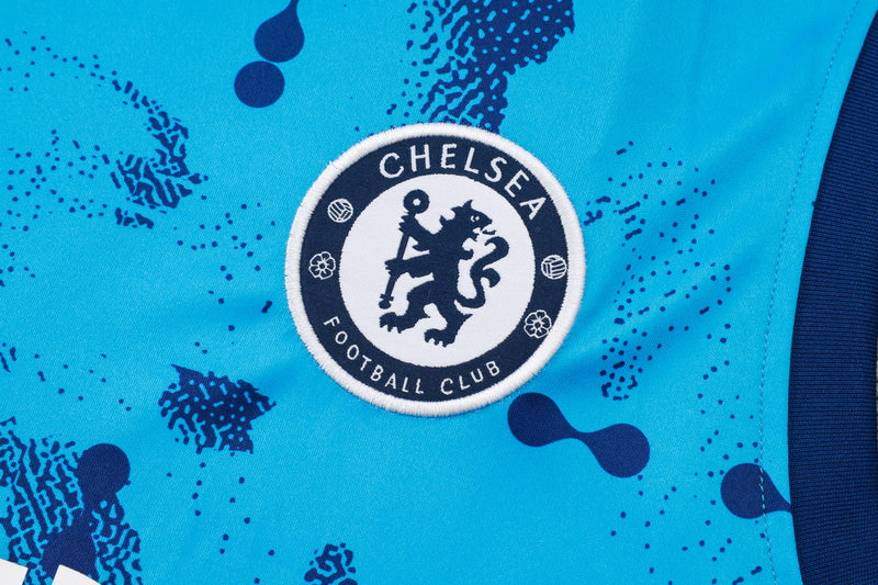 24/25 Conjunto Treino Chelsea Regata - Azul Celeste