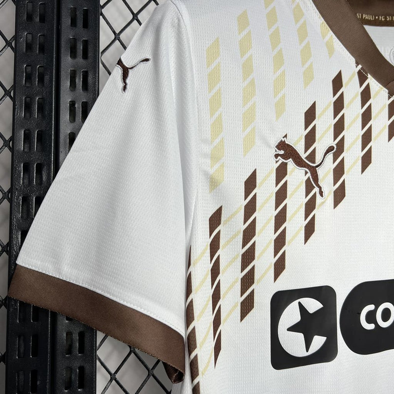 Camisa St. Pauli 2024/25 II Away - Torcedor - Branca