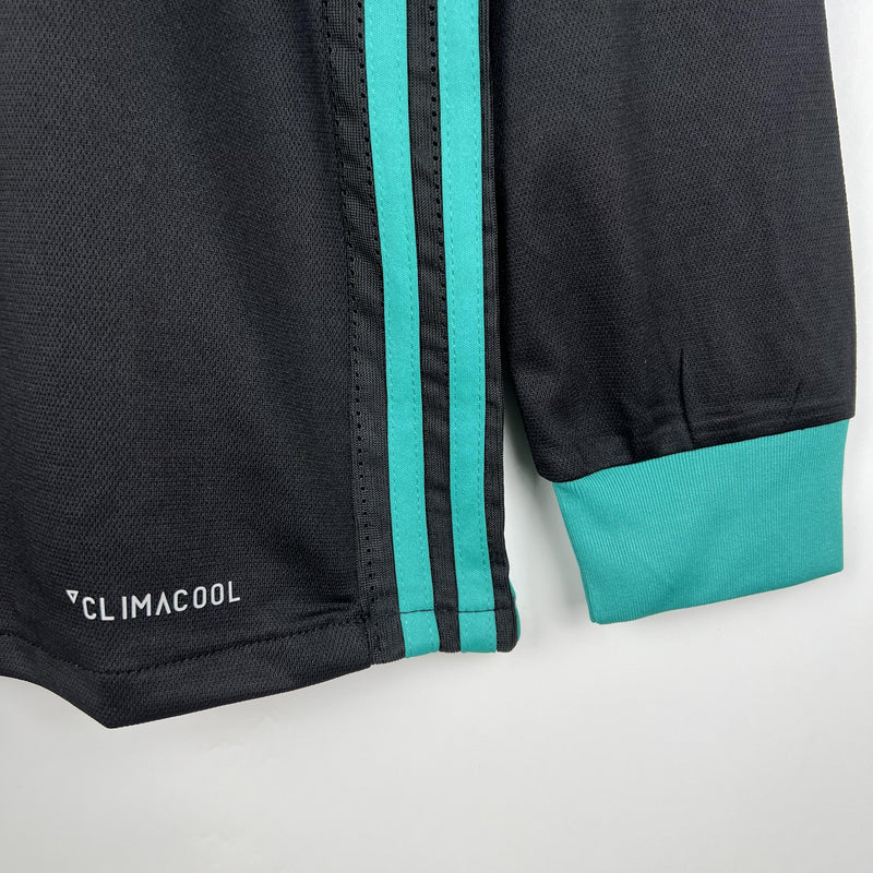 Camisa Retrô Real Madrid 2017/2018 II Away - Preta - Manga Longa Adidas