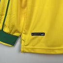 Camisa Retrô Brasil 1998 I Amarela - Manga Longa Nike