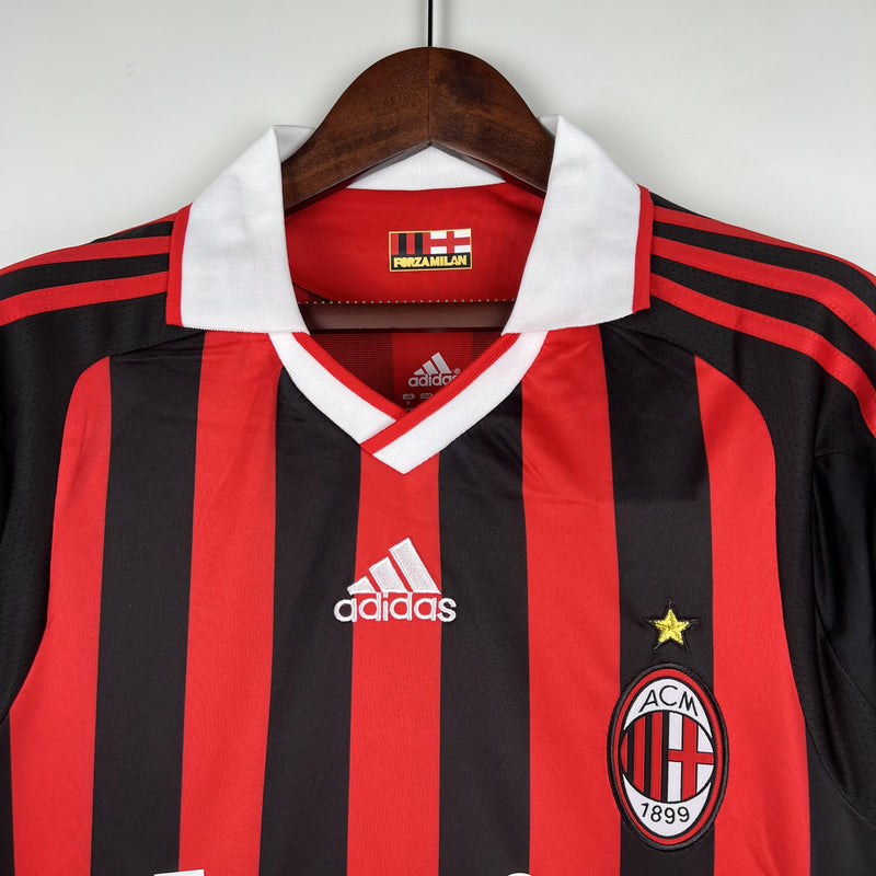 Camisa Retrô Milan 2009/2010 I Home - Manga Longa Adidas