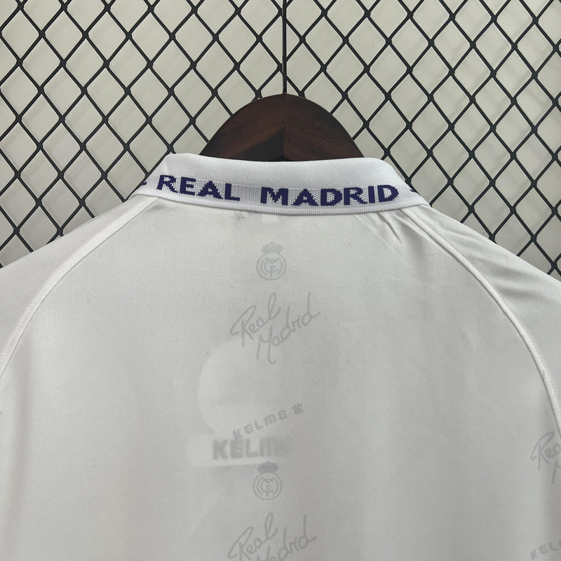 Camisa Retrô Real Madrid 1994 I Home - Manga Longa Kelme