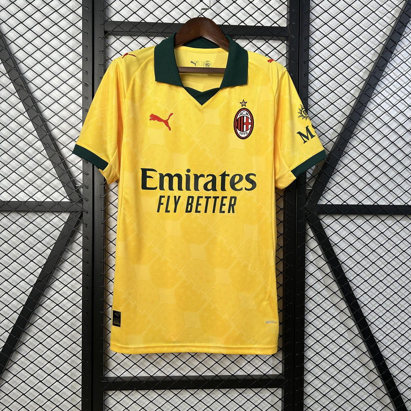 Camisa Milan 2025/26 III Third - Torcedor - Amarela