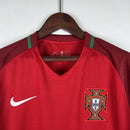 Camisa Retrô Portugal 2016 I Home - Manga Longa Nike