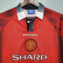 Camisa Retrô Manchester United 1996 I Home - Manga Longa Umbro