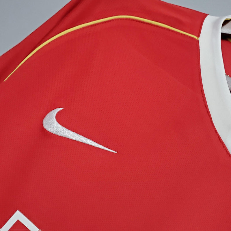 Camisa Retrô Manchester United 2006/2007 I Home - Manga Longa Nike
