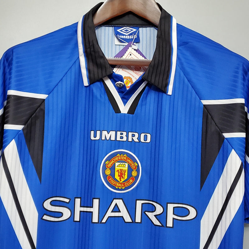 Camisa Retrô Manchester United 1996/1997 III - Azul - Umbro