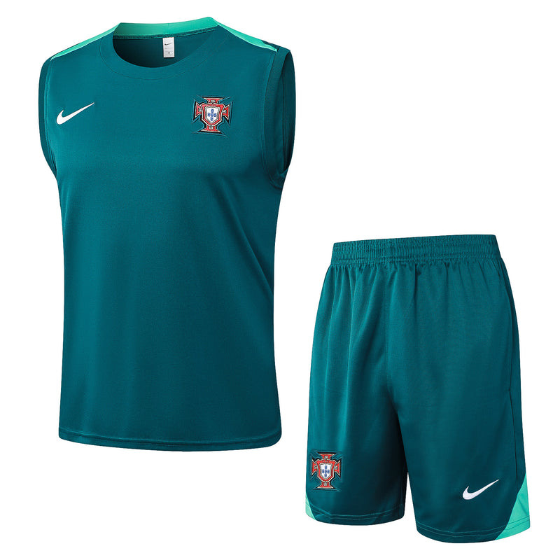 24/25 Conjunto Treino Portugal - Regata - Verde Escuro