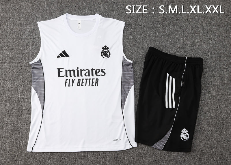25/26 Conjunto Treino Real Madrid Regata - Branco