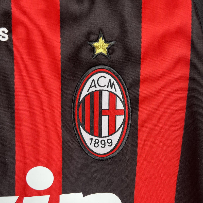 Camisa Retrô Milan 2008/2009 I Home - Manga Longa Adidas