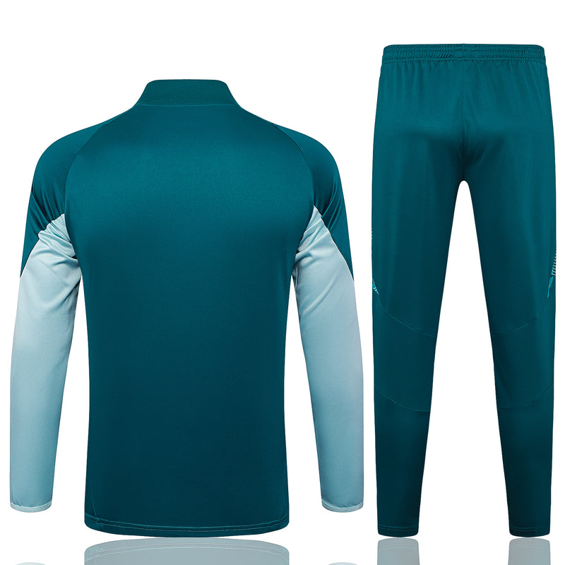 25/26 Conjunto Treino Cruzeiro- Frio Zíper Curto - Azul Escuro