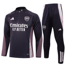 24/25 Conjunto Treino Arsenal - Frio Zíper Curto - Roxo Escuro