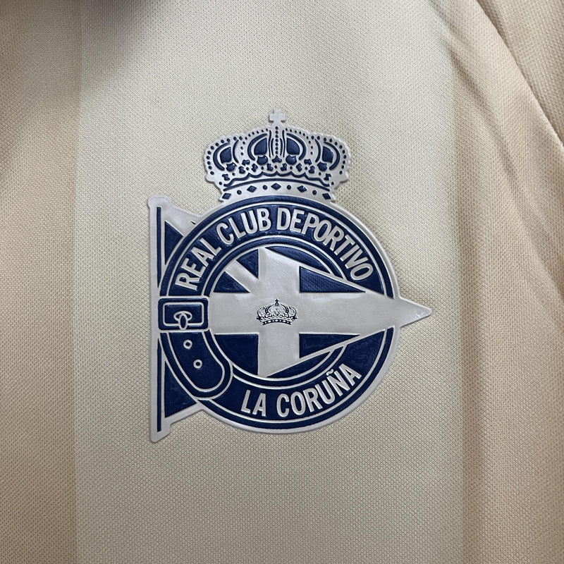 Camisa Deportivo La Coruña Edição Especial - Manga Longa Torcedor Bege