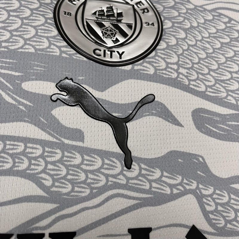 Camisa Manchester City 2024/25 Especial Ano Do Dragão - Torcedor - Branca