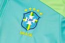 24/25 Conjunto Treino Brasil - Frio Zíper Curto - Verde Claro