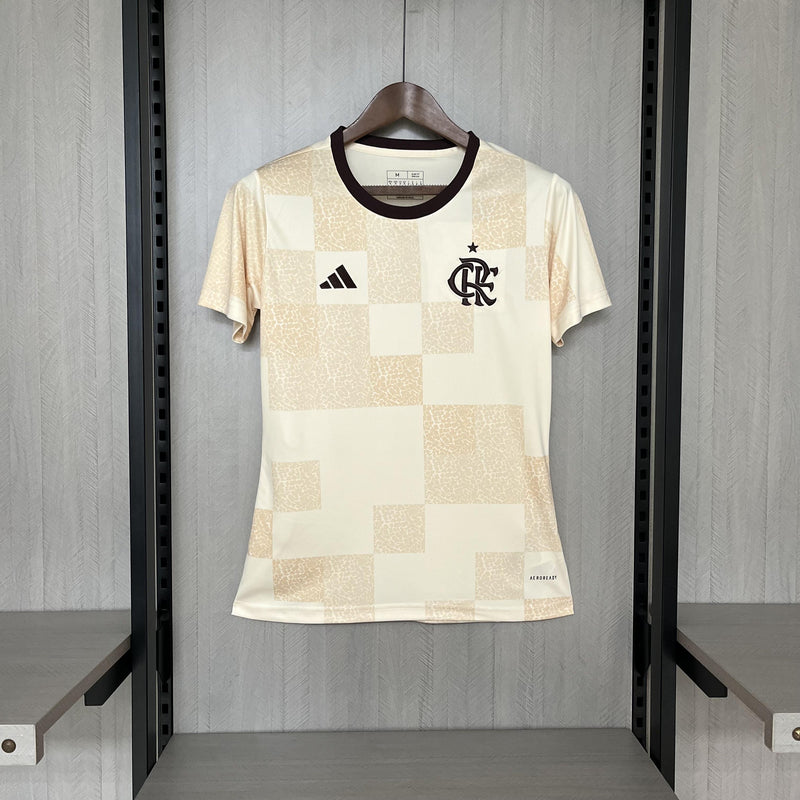 Camisa Flamengo 2024/25 Pré-Jogo - Feminina - Bege