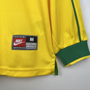 Camisa Retrô Brasil 1998 I Amarela - Manga Longa Nike