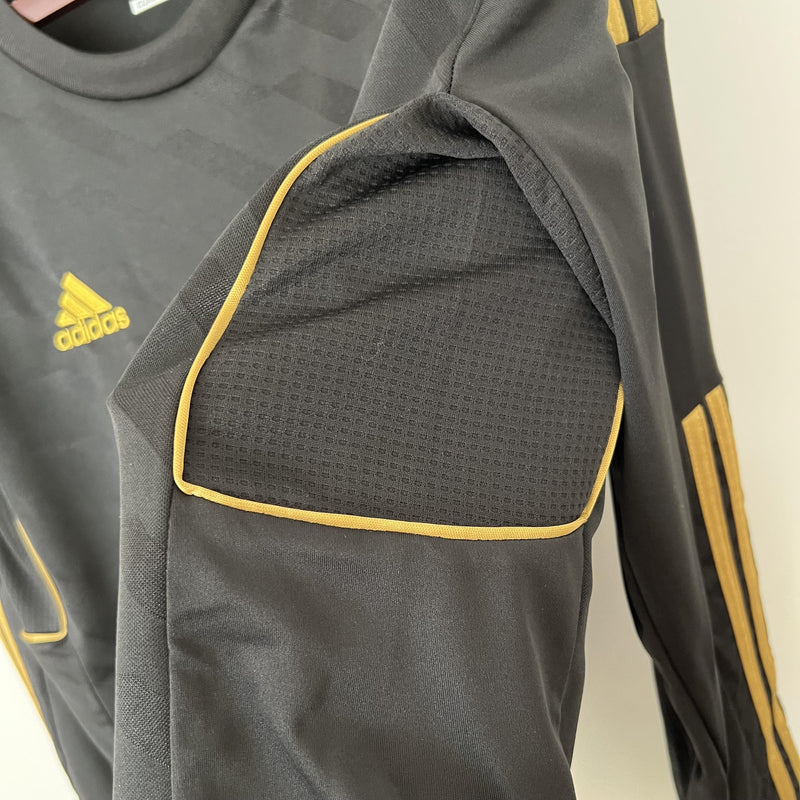 Camisa Retrô Real Madrid 2011/2012 II Away - Preta - Manga Longa Adidas
