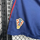 Short Croácia 2024/25 Euro Away II - Azul