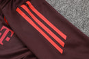 24/25 Conjunto Bayern de Munique - Frio Zíper Curto - Vermelho Escuro