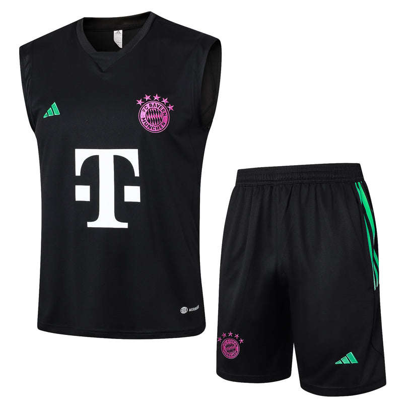 24/25 Conjunto Treino Bayern de Munique - Calor - Regata - Preto
