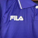 Camisa Retrô Fiorentina 1998 Nintendo I Home - Roxa - Manga Longa Fila