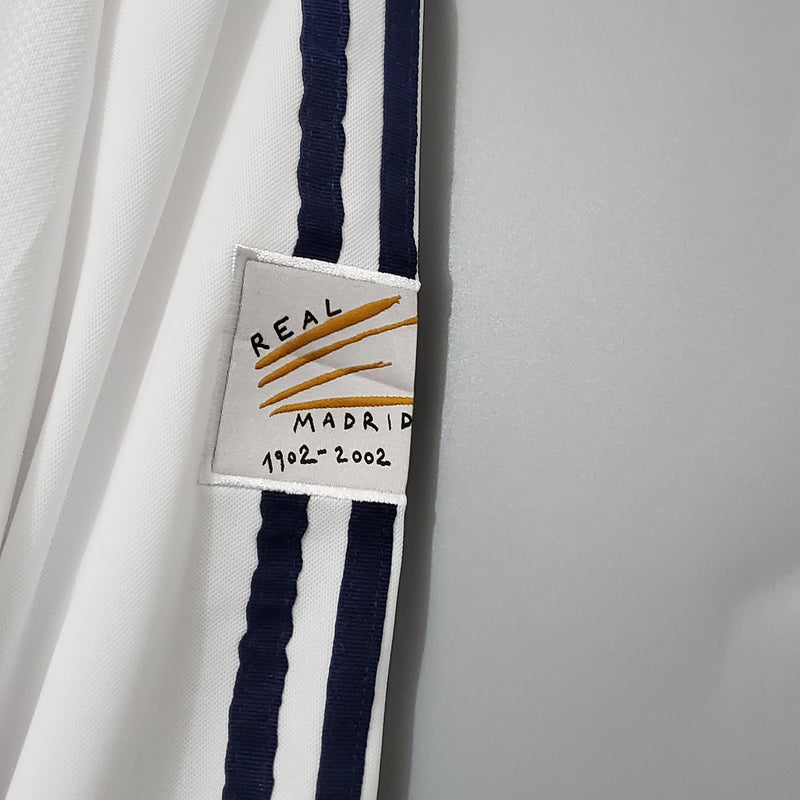 Camisa Retrô Real Madrid 2002 I Home - Manga Longa Adidas