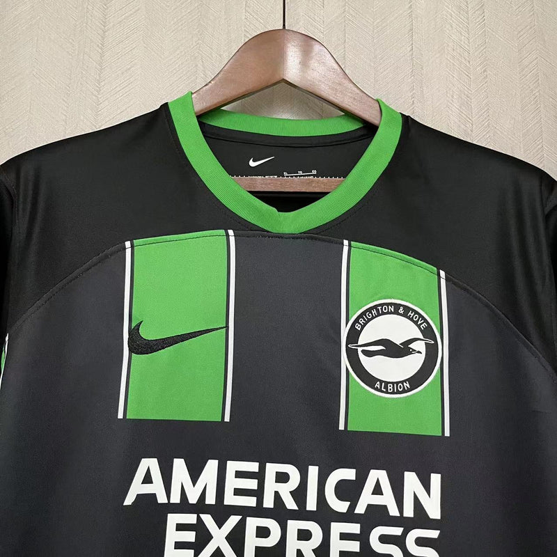 Camisa Brighton 2023/24 II Away - Torcedor - Preta e Verde