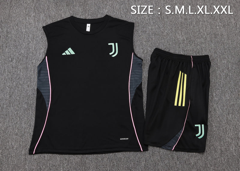 25/26 Conjunto Treino Juventus Regata - Preto