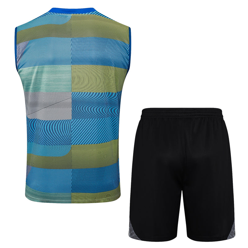 25/26 Conjunto Treino Real Madrid Regata - Azul e Verde