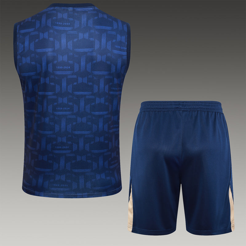 24/25 Conjunto Treino Barcelona - Regata - Azul Marinho