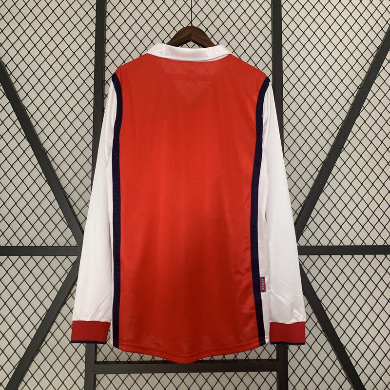 Camisa Retrô Arsenal 1998/1999 I Home - Manga Longa Nike