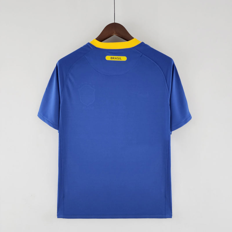 Camisa Retrô Brasil 2010 II Away - Azul - Nike