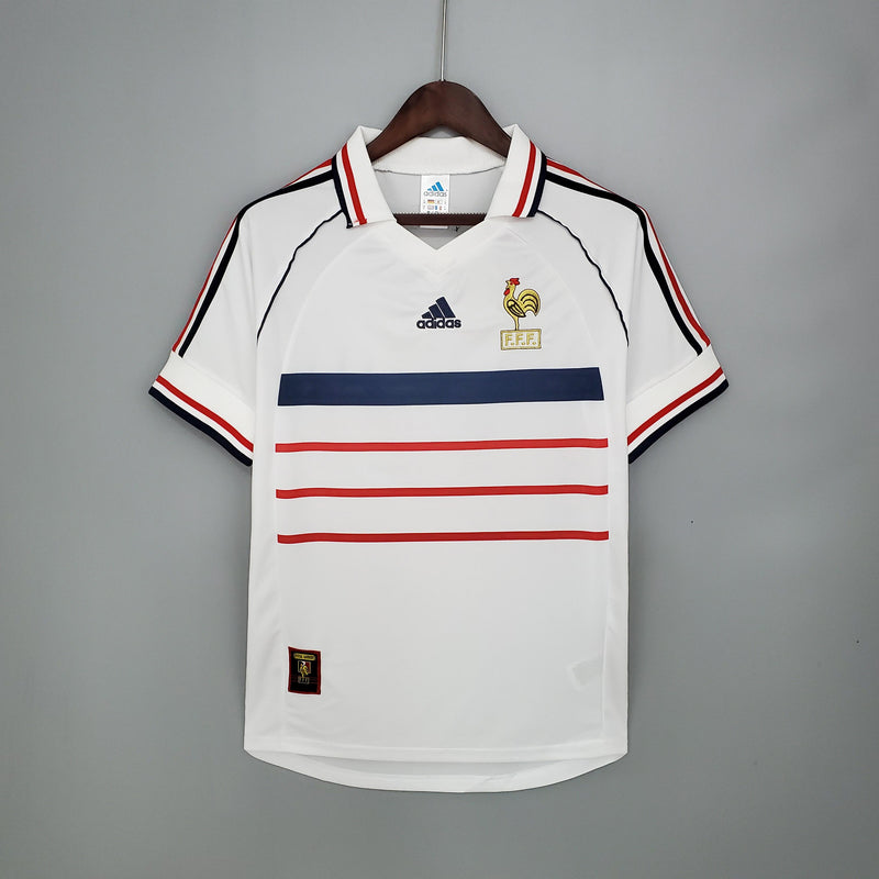 Camisa Retrô França 1998 II Away - Branca - Adidas