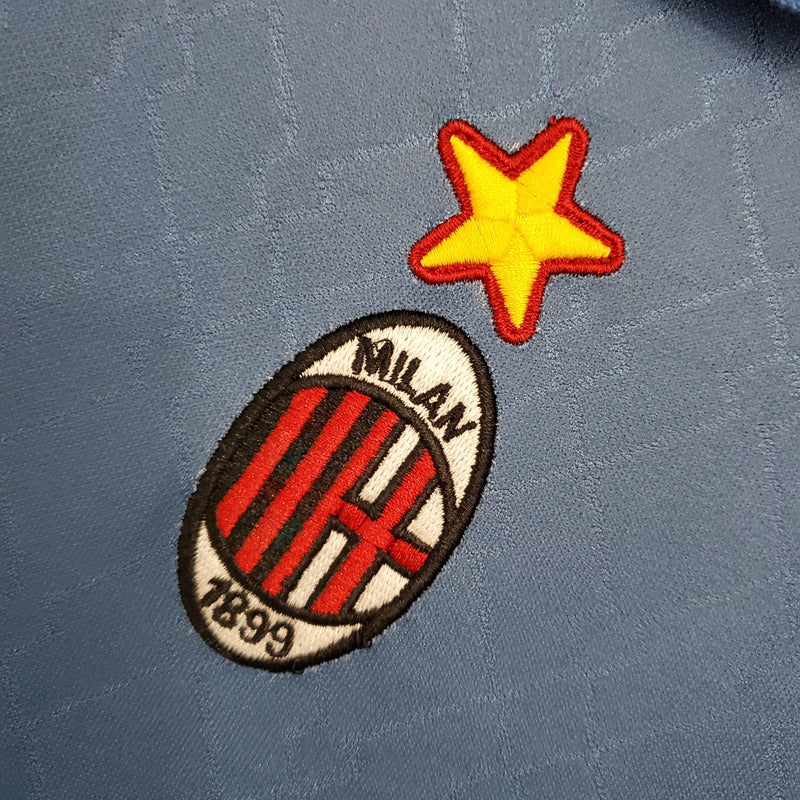 Camisa Retrô Milan 1995/1996 III Third - Azul - Lotto