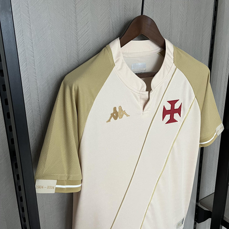 Camisa Vasco 2024/25 III Third - Torcedor - Branca e Dourada - Consciência Negra
